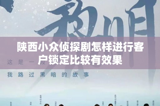 陕西小众侦探剧怎样进行客户锁定比较有效果