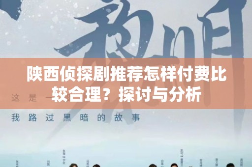 陕西侦探剧推荐怎样付费比较合理？探讨与分析