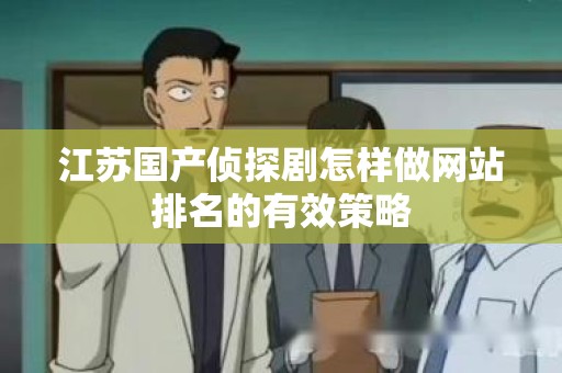 江苏国产侦探剧怎样做网站排名的有效策略