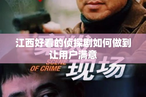 江西好看的侦探剧如何做到让用户满意