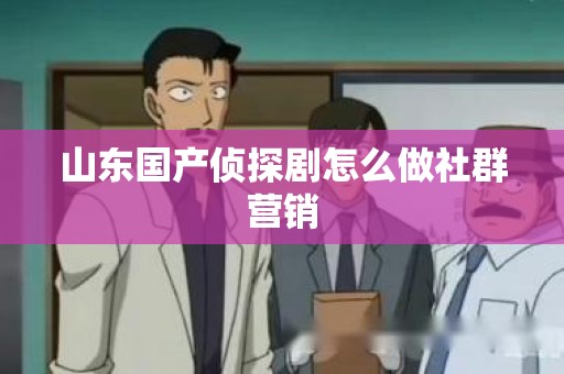 山东国产侦探剧怎么做社群营销