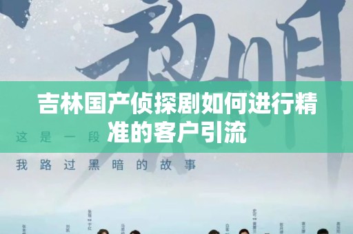 吉林国产侦探剧如何进行精准的客户引流