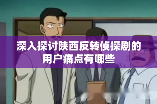 深入探讨陕西反转侦探剧的用户痛点有哪些