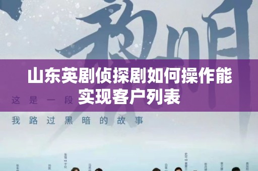 山东英剧侦探剧如何操作能实现客户列表