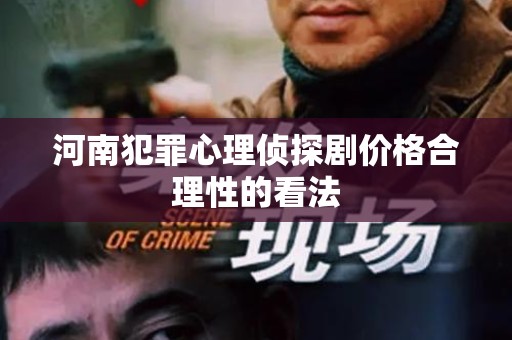 河南犯罪心理侦探剧价格合理性的看法
