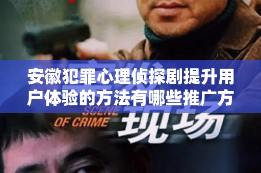安徽犯罪心理侦探剧提升用户体验的方法有哪些推广方式有哪些