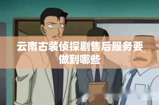 云南古装侦探剧售后服务要做到哪些