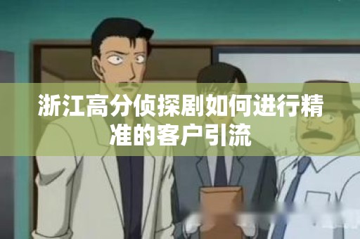 浙江高分侦探剧如何进行精准的客户引流