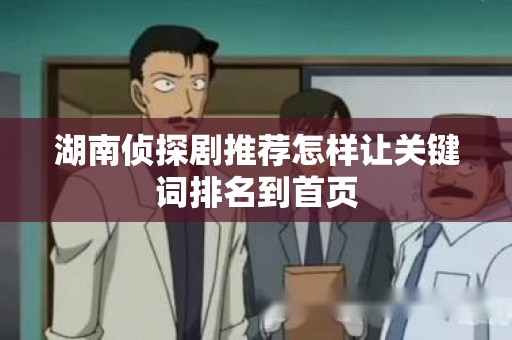 湖南侦探剧推荐怎样让关键词排名到首页