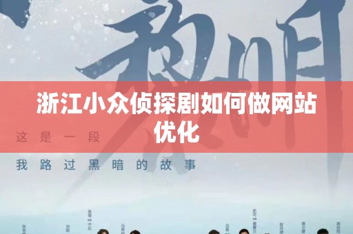 浙江小众侦探剧如何做网站优化
