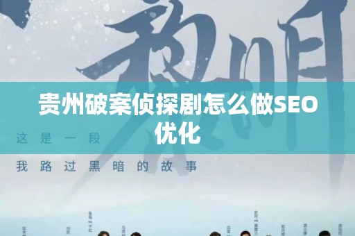 贵州破案侦探剧怎么做SEO优化