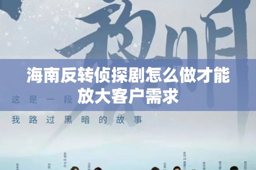 海南反转侦探剧怎么做才能放大客户需求