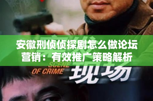 安徽刑侦侦探剧怎么做论坛营销：有效推广策略解析