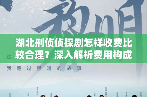 湖北刑侦侦探剧怎样收费比较合理？深入解析费用构成