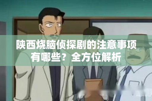 陕西烧脑侦探剧的注意事项有哪些？全方位解析
