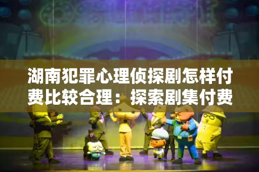 湖南犯罪心理侦探剧怎样付费比较合理：探索剧集付费模式的最佳实践