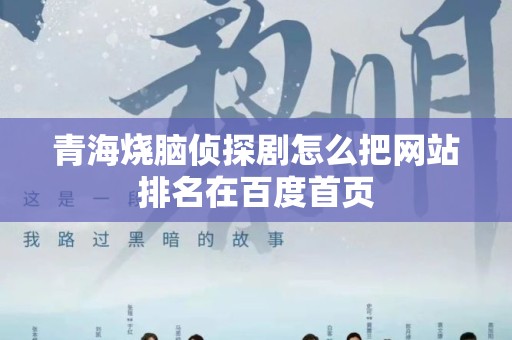 青海烧脑侦探剧怎么把网站排名在百度首页