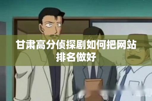 甘肃高分侦探剧如何把网站排名做好