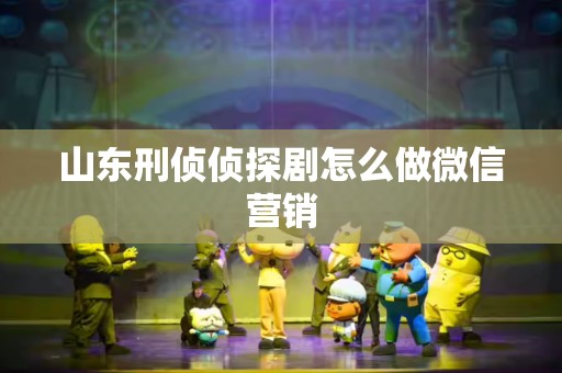 山东刑侦侦探剧怎么做微信营销