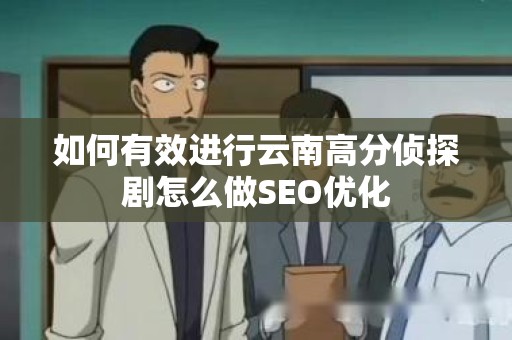 如何有效进行云南高分侦探剧怎么做SEO优化