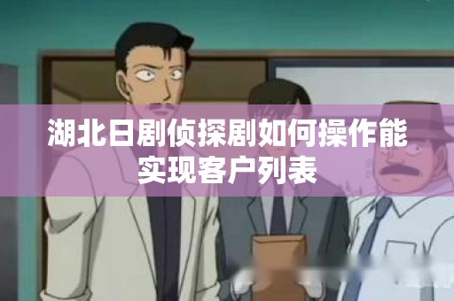 湖北日剧侦探剧如何操作能实现客户列表