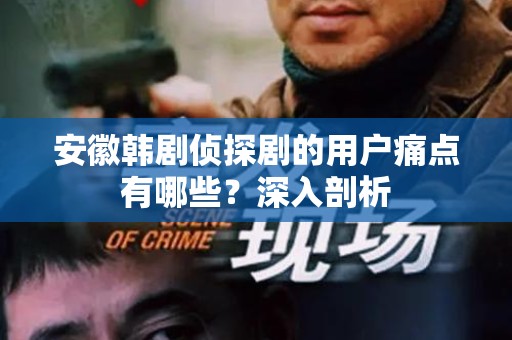 安徽韩剧侦探剧的用户痛点有哪些？深入剖析