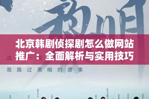 北京韩剧侦探剧怎么做网站推广：全面解析与实用技巧