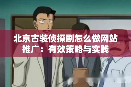 北京古装侦探剧怎么做网站推广：有效策略与实践