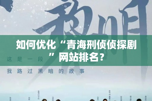 如何优化“青海刑侦侦探剧”网站排名？