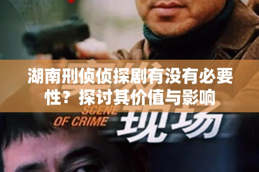 湖南刑侦侦探剧有没有必要性？探讨其价值与影响