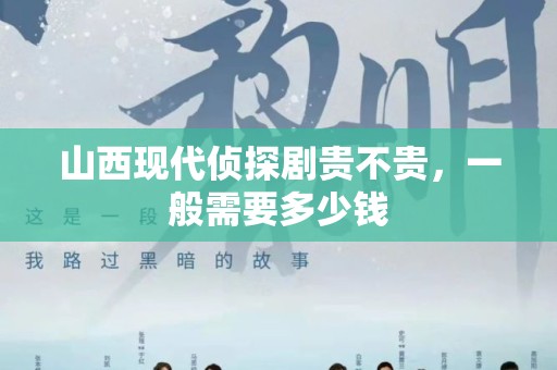 山西现代侦探剧贵不贵，一般需要多少钱