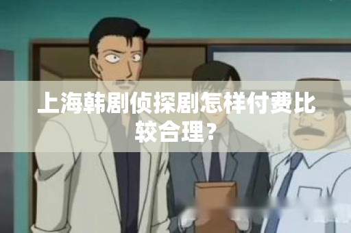 上海韩剧侦探剧怎样付费比较合理？