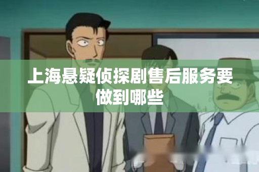 上海悬疑侦探剧售后服务要做到哪些