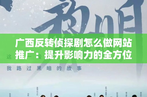 广西反转侦探剧怎么做网站推广：提升影响力的全方位策略