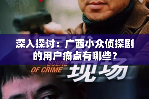 深入探讨：广西小众侦探剧的用户痛点有哪些？