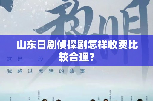 山东日剧侦探剧怎样收费比较合理？
