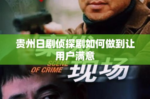 贵州日剧侦探剧如何做到让用户满意