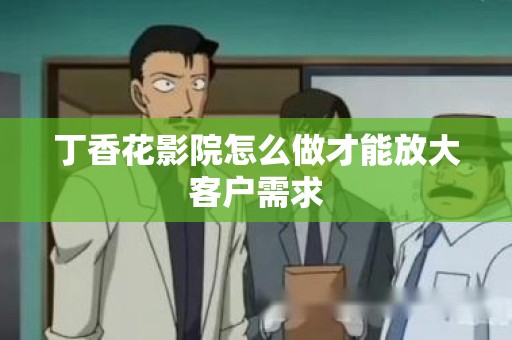 丁香花影院怎么做才能放大客户需求