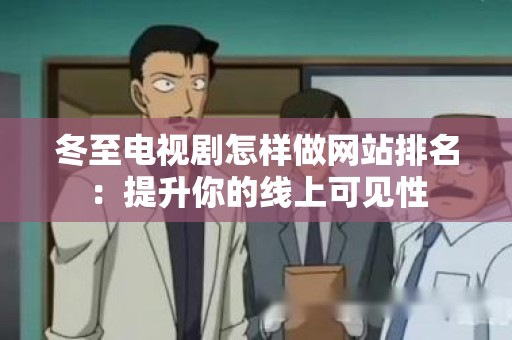 冬至电视剧怎样做网站排名：提升你的线上可见性