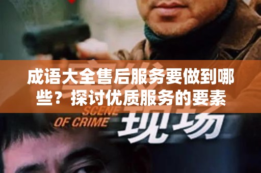 成语大全售后服务要做到哪些？探讨优质服务的要素