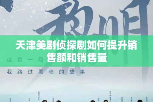 天津美剧侦探剧如何提升销售额和销售量