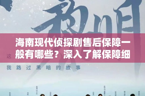 海南现代侦探剧售后保障一般有哪些？深入了解保障细节