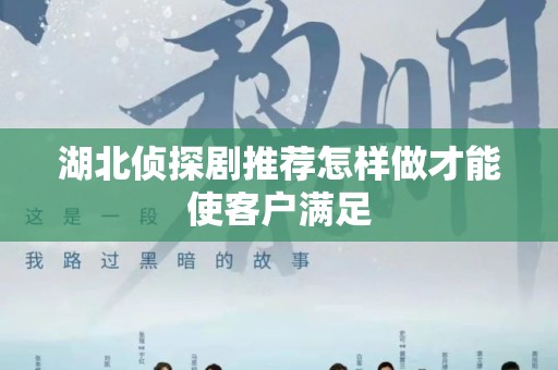 湖北侦探剧推荐怎样做才能使客户满足