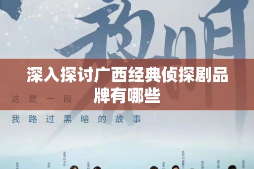 深入探讨广西经典侦探剧品牌有哪些
