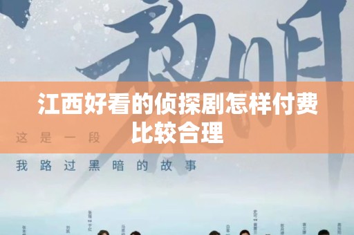 江西好看的侦探剧怎样付费比较合理