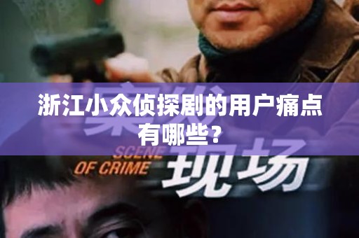 浙江小众侦探剧的用户痛点有哪些？