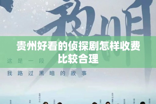 贵州好看的侦探剧怎样收费比较合理