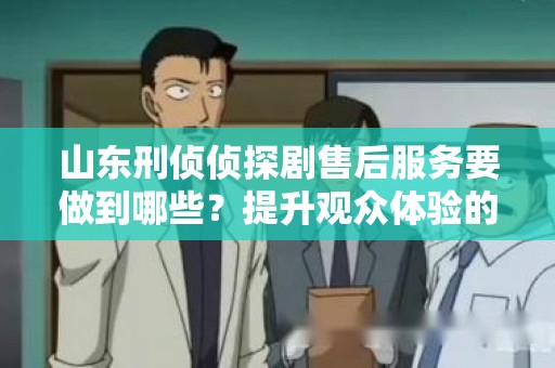 山东刑侦侦探剧售后服务要做到哪些？提升观众体验的关键策略
