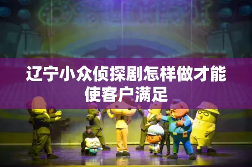 辽宁小众侦探剧怎样做才能使客户满足
