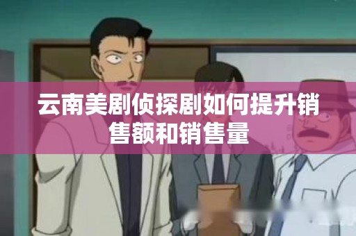 云南美剧侦探剧如何提升销售额和销售量